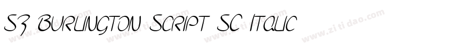SF Burlington Script SC Italic字体转换